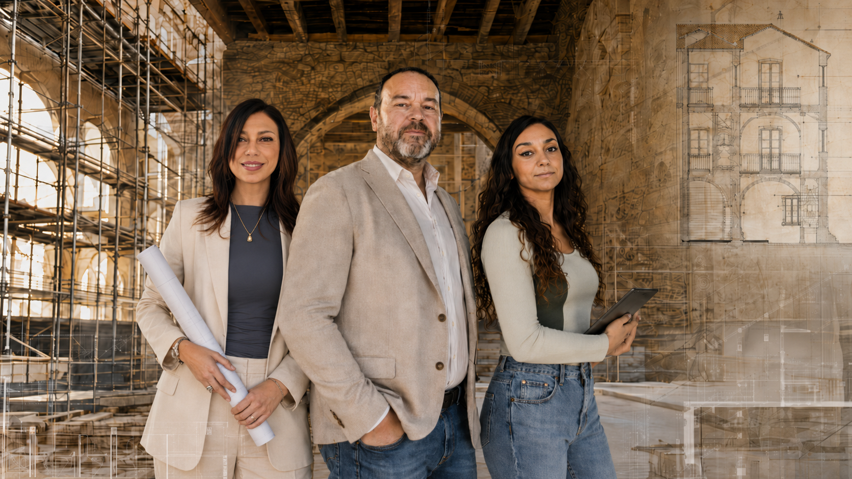 Esempio di restauro conservativo Arkigo: la trasformazione di un cantiere grezzo in una residenza moderna di lusso. L'immagine evidenzia il risultato di un progetto di recupero architettonico