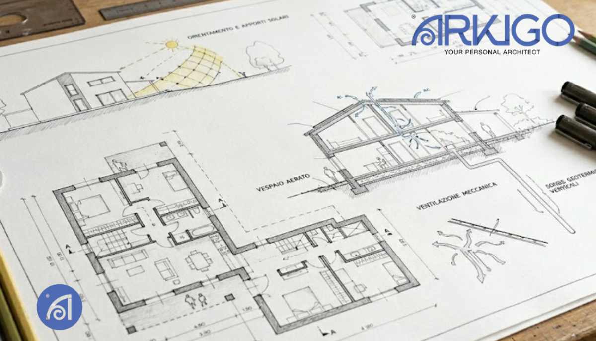 Progetto architettonico casa NZEB