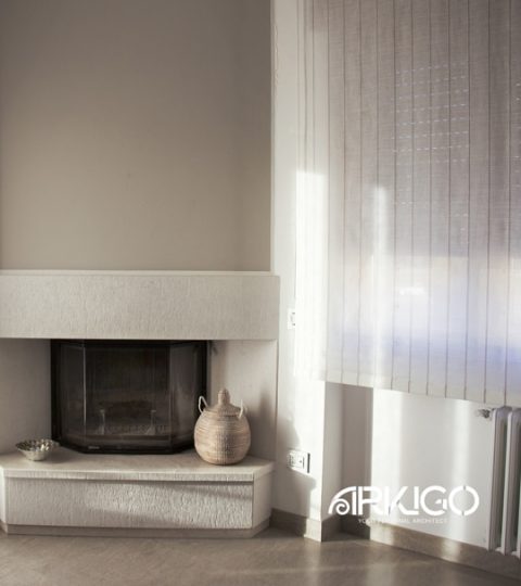 Il camino della cucina di Casa Iorio